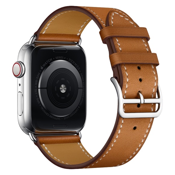 Brown Vegan Leather Watchband for Apple Watch - Picture 2 of 8